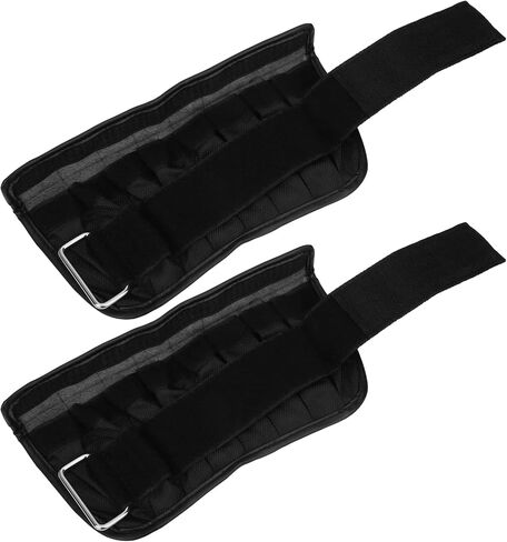 2Pcs ‑4KG Wrist & Ankle Weight Sandbag – Empty PU Leather + 600D Oxford Fitness Bandage for Boxing, Aerobics, Physical, & Training – No Steel Plates Included in Kuwait