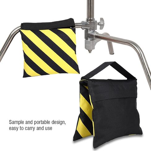 Yellow Black Stripes Sand Bag Sandbag Weight Bags for Studio Video Light Stand Tripod Balance Stability Heavy Duty Oxford Sandbags in Kuwait