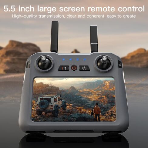 X-Verse SG909 Drones with Camera for Adults 4K, RC Screen, 6KM RC Distance, 3-Axis Gimbal Repeater, Professional Drone with Obstacle Avoidance, Digital GPS Transmission Quadcopter - 3 Batteries for 135min Max Flight Time in Kuwait