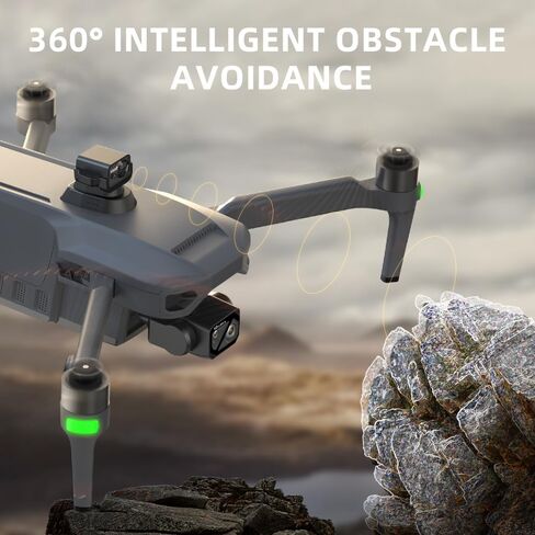 X-Verse SG909 Drones with Camera for Adults 4K, RC Screen, 6KM RC Distance, 3-Axis Gimbal Repeater, Professional Drone with Obstacle Avoidance, Digital GPS Transmission Quadcopter - 3 Batteries for 135min Max Flight Time in Kuwait