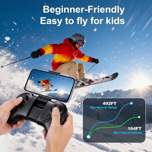 Ourlife Mini Drone with Camera 4K for Adults,36Min Flight Time | RC Foldable FPV WiFi Live Transmission Drones for Beginners,Obstacle Avoidance, One Key Start/Landing(3 Batteries) in Kuwait