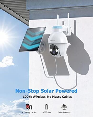 Solar Security Cameras Outdoor Wireless, 2 Pack Outdoor Camera Wireless Solar Powered, Pan Tilt 360°WiFi Camera with Color Night Vision/PIR Sensor/2-Way Audio（3 Pack） in Kuwait