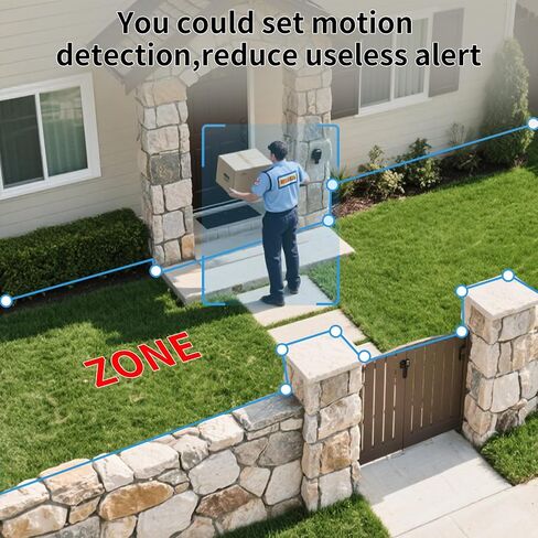 Luovisee 2.4/5G WiFi Cameras for Home Security with Solar Panel,Pan Rotating 180° Magnetic Security Camera Wireless,No Monthly Fee, Motion Detection,Work with Alexa,IP65 Weatherproof,Outdoor & Indoor in Kuwait