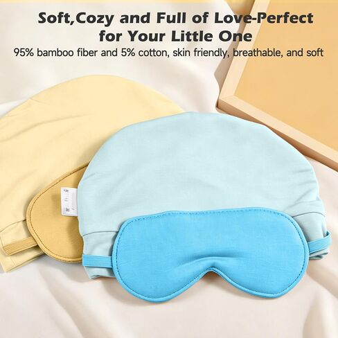 Baby Hat with Sleep Mask 2 in 1,Baby Boy Girl Sleeping Eye Mask & Soft Eye Shade,Baby Beanie Hats,Newborn Baby Hat in Kuwait