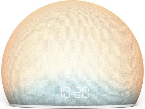 HOUSBAY Sunrise Alarm Clock with White Noise Sound Machine for Bedroom | Wake-Up Light, 5 Gentle Alarm Sounds, 20 Soothing Sleep Sounds, Dimmable Display, Phone-Free Bedside Clock in Kuwait