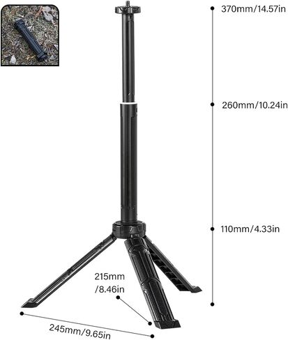 Telescoping Tripods Stand with Extension Stable Base Texture Suitable for Outdoor Photography Night Fishing ABS Camping Light Stand in Kuwait
