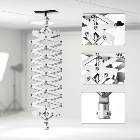 WELLMAKING Drop Pantograph Studio for Ceiling Rail System | Ceiling and rail-mounted support adjustable height and flexible positioning. Space-saving design for photo and video studios. in Kuwait