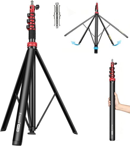 FreeSea MT-05 Heavy Duty Tripod, Aluminum Alloy Photography Light Stand | Fast Open-Close & Anti-Drop Spring Buffer, 32.9"-88.6" Adjustable Height, for Softbox, LED Light, Reflector, Flash in Kuwait