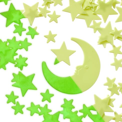 Green Sky Deluxe Glow Stars; Glow in The Dark Stars for Ceiling, Ceiling Stars, Glowing Stars for Ceiling Include Bonus Moon (200 Count) in Kuwait