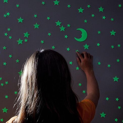 Green Sky Deluxe Glow Stars; Glow in The Dark Stars for Ceiling, Ceiling Stars, Glowing Stars for Ceiling Include Bonus Moon (200 Count) in Kuwait