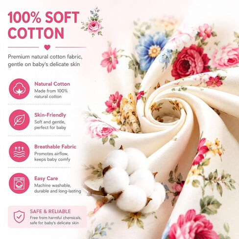 Baby Lounger Cover for Dockatot Deluxe + | 100% Cotton Hypoallergenic Newborn Premium Quality Spare Cover(Cover Only) (Rose) in Saudi Arabia
