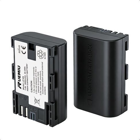 2-Pack Upgraded 3000mAh LP-E6 LP-E6N Battery for Canon | Compatible with EOS R5, R6, 5D Mark IV III II, 6D, 6D Mark II, 7D, 7D Mark II, 80D, 90D, 70D, 60D, and More in Kuwait