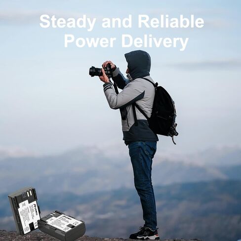 2-Pack Upgraded 3000mAh LP-E6 LP-E6N Battery for Canon | Compatible with EOS R5, R6, 5D Mark IV III II, 6D, 6D Mark II, 7D, 7D Mark II, 80D, 90D, 70D, 60D, and More in Kuwait