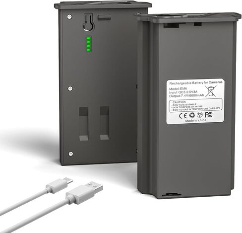 E EGOWAY 2-Pack 6000mAh Reveal Battery Pack for Reveal Cameras | Rechargeable Battery with USB-C & 12V DC Ports, Compatible with Reveal X Gen 3.0, X Pro, X Gen 2.0, SK, XB in Kuwait