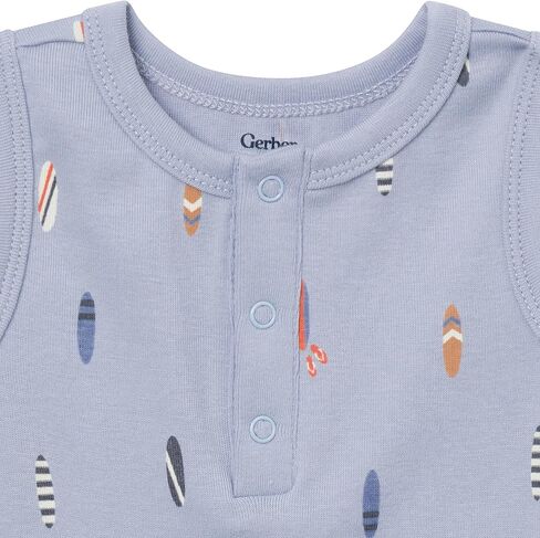 Gerber Baby Boys Multi-Pack Sleeveless Onesies Bodysuit, Surf, 12 Months in Kuwait