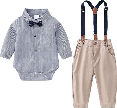 Boarnseorl Baby Boys Gentleman Outfits Suits, Infant Clothes Set,12-18M in Kuwait