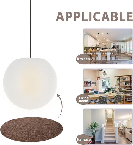 SHINEOFI 2pcs round Light Diffuser Lamp Cover for Ceiling Pendant and Floor Lamps, Coffee Pvc Material Universal Compatibility and Effortless Installation, for Office and Bedroom Lighting in Kuwait