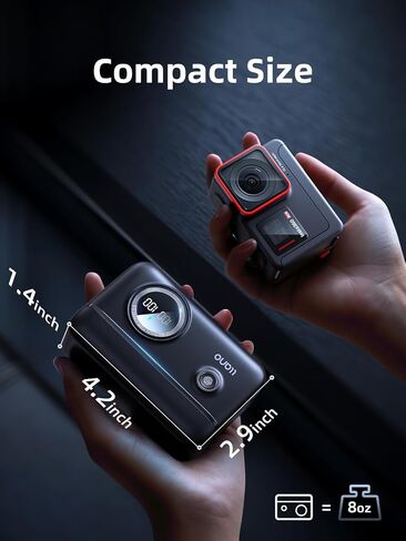 llano 2 Packs 1750mAh Ace Pro 2 Battery and 18W Fast Dual Charger | Compatible with Insta360 Ace Pro 2/AcePro/Ace Action Camera in Saudi Arabia
