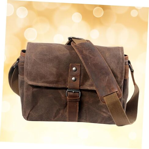 NUOBESTY Casual Professional Camera Bag Waterproof Oil Wax Canvas Dslr Shoulder Bag for Outdoor Photography in Kuwait