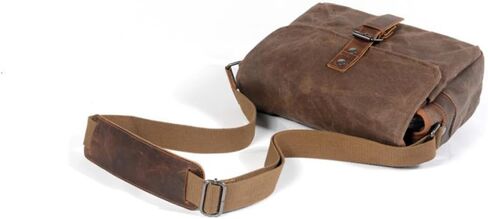 NUOBESTY Casual Professional Camera Bag Waterproof Oil Wax Canvas Dslr Shoulder Bag for Outdoor Photography in Kuwait