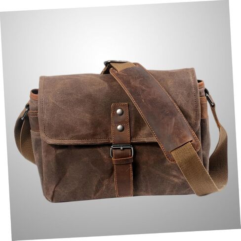 NUOBESTY Casual Professional Camera Bag Waterproof Oil Wax Canvas Dslr Shoulder Bag for Outdoor Photography in Kuwait