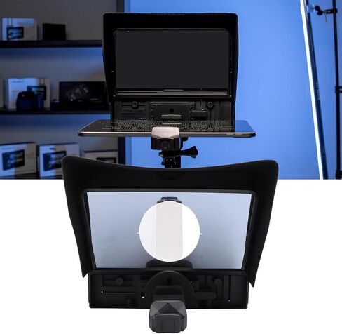 TP10 Teleprompter for Tablets Smartphones DSLR Camera Portable Adjustable Remote Control for Filmmakers 10 Inch in Kuwait