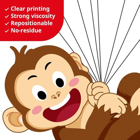 DCOWALL SG-2202 Balloons and Monkeys Wall Decals Stickers Kids Peel and Stick Removable Nursery Bedroom décor Room air hot Living Baby Decoration Art playroom Animals Girls Cloud Colorful Home in Kuwait