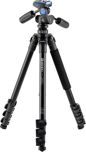 Benro Adventure 8X Carbon Fiber Series 2 Tripod, 4 Section, Flip Lock Legs, 61.4" Maximum Height, 26.5 lb. Load Capacity- Black (TAD28C) in Kuwait