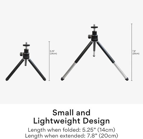 MEE Audio Lightweight Mini Tripod for Webcams and Small Cameras for Video Conference; Flexible, Portable, Compact Web Cam Desk Tabletop Travel Mount Stand for Logitech Webcam C920 C925 C920s C922 in Kuwait