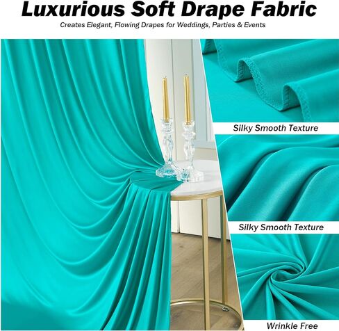 50x12 ft Burgundy Backdrop Curtains for Weddings, Birthdays and Photos | 10 Panels 5x12 ft, Wrinkle-Free Polyester Drapes, Washable, Ironable, 4 in Rod Pocket for Baby Showers Photography in Saudi Arabia