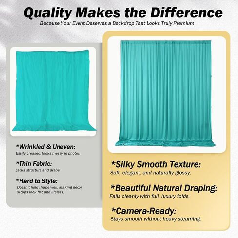 50x12 ft Burgundy Backdrop Curtains for Weddings, Birthdays and Photos | 10 Panels 5x12 ft, Wrinkle-Free Polyester Drapes, Washable, Ironable, 4 in Rod Pocket for Baby Showers Photography in Saudi Arabia