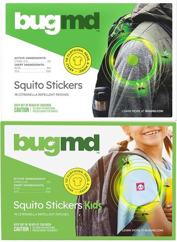 BugMD Squito Stickers Mosquito Repellent Patches Bundle | For Kids and Adults | 2 Packs of 78 in Kuwait
