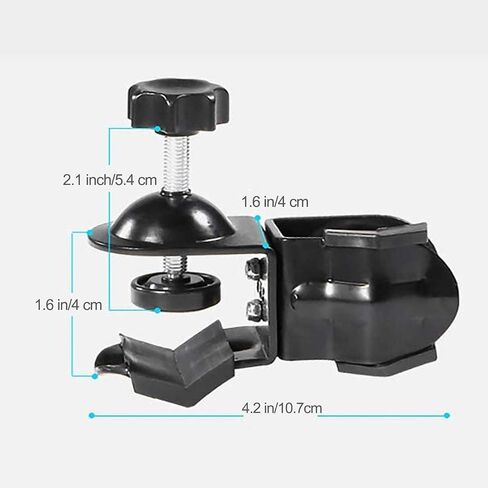 Selens 2 Pcs Heavy Duty Metal Dual U Clip C Clamp Type Bracket Mount | for Photo Studio Boom Arm Light Stand in Kuwait