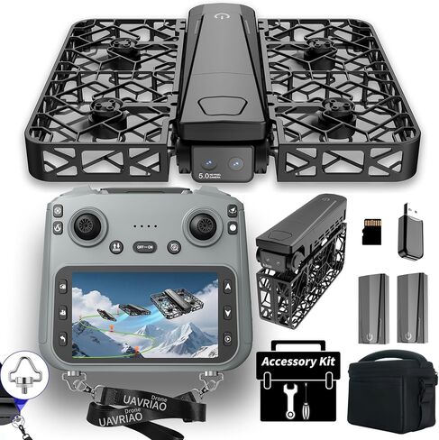 Folding Selfie Drone with 2K HD Camera Gesture Control & Auto Follow Me Quadcopter Waypoint Flight, Stunt Mode, 360° Protection, One-Key Operation，For Adults Gesture Control in Kuwait