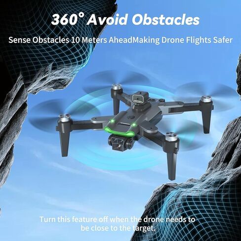 S166 Drone with Camera 4K for Adults, Professional GPS Drone with Auto Return, 4-Way Obstacle Avoidance, Follow Me, 60 Mins Flight Time (3 Batteries), Foldable RC Quadcopter with Case(Standard) in Kuwait