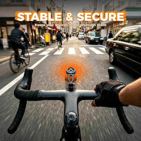 ROCKBROS Bike Computer Mount Aluminum Integrated & Angle Adjustable Bicycle | Cycling Out-Front Computer Mount,Ultralight,Easy Setup,Compatible with Garmin, Bryton, Wahoo,Go Pro,Road bikes in Kuwait