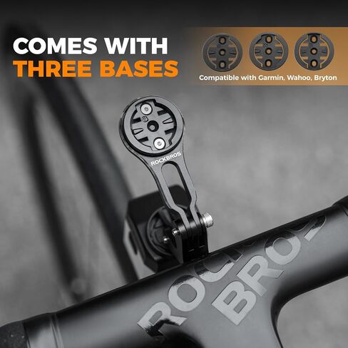 ROCKBROS Bike Computer Mount Aluminum Integrated & Angle Adjustable Bicycle | Cycling Out-Front Computer Mount,Ultralight,Easy Setup,Compatible with Garmin, Bryton, Wahoo,Go Pro,Road bikes in Kuwait