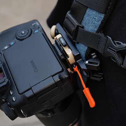YUANYU Camera Clip with Quick Release Plate, 90° Adjustable Angle Aluminum for Sony, Nikon, Fuji, DSLR Action Camera Backpack Belt Holster Compatible with Gopro DJI OSMO in Kuwait