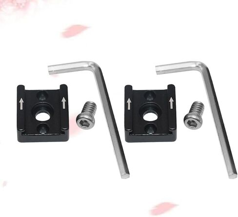 Healeved 2 Set Adjustable Aluminum Alloy Cold Shoe Flash Mount Adapter for Camera and Flash, Wear Resistant Hot Shoe Base Bracket Compatible with DSLR Accessories in Kuwait