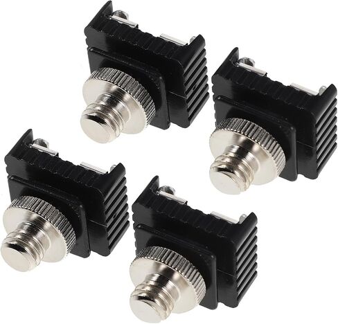 Cabilock 4pcs Hot Shoe Adapter for Flash with 1/4 to 3/8 Male Tripod Screw Lightweight Alloy Camera Flash Mount Adapter and Microphones for Video Shoots and Studio Use in Kuwait