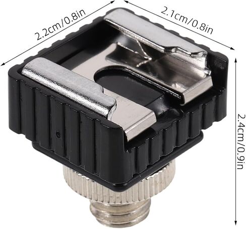 4pcs Flash Hot Shoe Mount Adapter for Camera Flashes and Microphones with 1/4 to 3/8 Male Tripod Screw, Portable Alloy Bracket for Quick Installation, for Studio and Vlogging Use in Kuwait