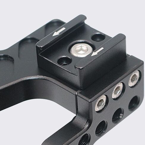 OUNONA Cold Shoe Mount Adapter Black Aluminum Alloy Adjustable 2 Set Secure Hot Shoe Flash Bracket Professional for Camera and Flash Compatible with DSLR and Mirrorless Cameras in Kuwait