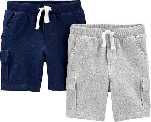 Simple Joys by Carter's Boys Knit Cargo Shorts, Pack of 2 in Kuwait