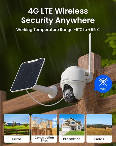 REOLINK 4G LTE Cellular Security Camera Wireless Outdoor, 2 Cams, Go PT Ultra+ 6W SP and Go PT Plus+3W SP in Kuwait