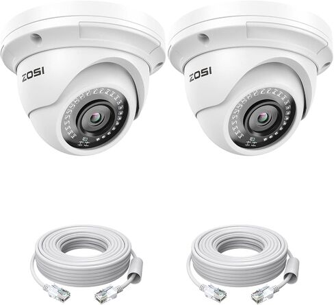 ZOSI 5MP Add-on POE IP Camera Outdoor Indoor Dome Camera with Night Vision Only Work with ZOSI POE Security Camera System and NVR (Model: ZR16DK, ZR08EN, ZR08DN, ZR08PN) in Kuwait