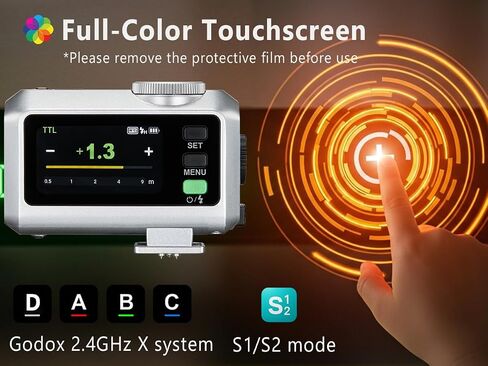 GODOX iT30pro C for Canon - GoDOx IT30 Pro for Canon GODox iT30 PRO GodOX TTL Flash, Wireless Master & Receiver, HSS 1/8000 Second, 2.4G Wireless, Touchscreen, GodOX Flash (Silver) in Kuwait
