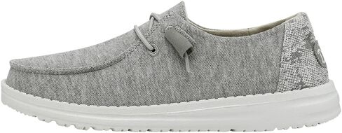 HEYDUDE Women's Wendy Stretch Fleece Glacier Grey Size 6 | Women's Slip On Shoes | Comfortable & Light-Weight in Kuwait