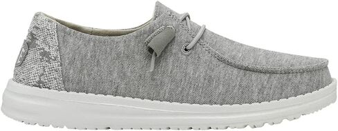 HEYDUDE Women's Wendy Stretch Fleece Glacier Grey Size 6 | Women's Slip On Shoes | Comfortable & Light-Weight in Kuwait