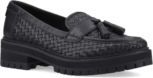 TOMS Womens Cara Tassel Lug Sole Casual Loafers - Black Basketweave, 6 B in Kuwait