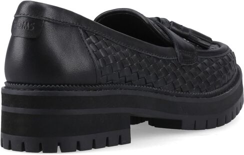 TOMS Womens Cara Tassel Lug Sole Casual Loafers - Black Basketweave, 6 B in Kuwait